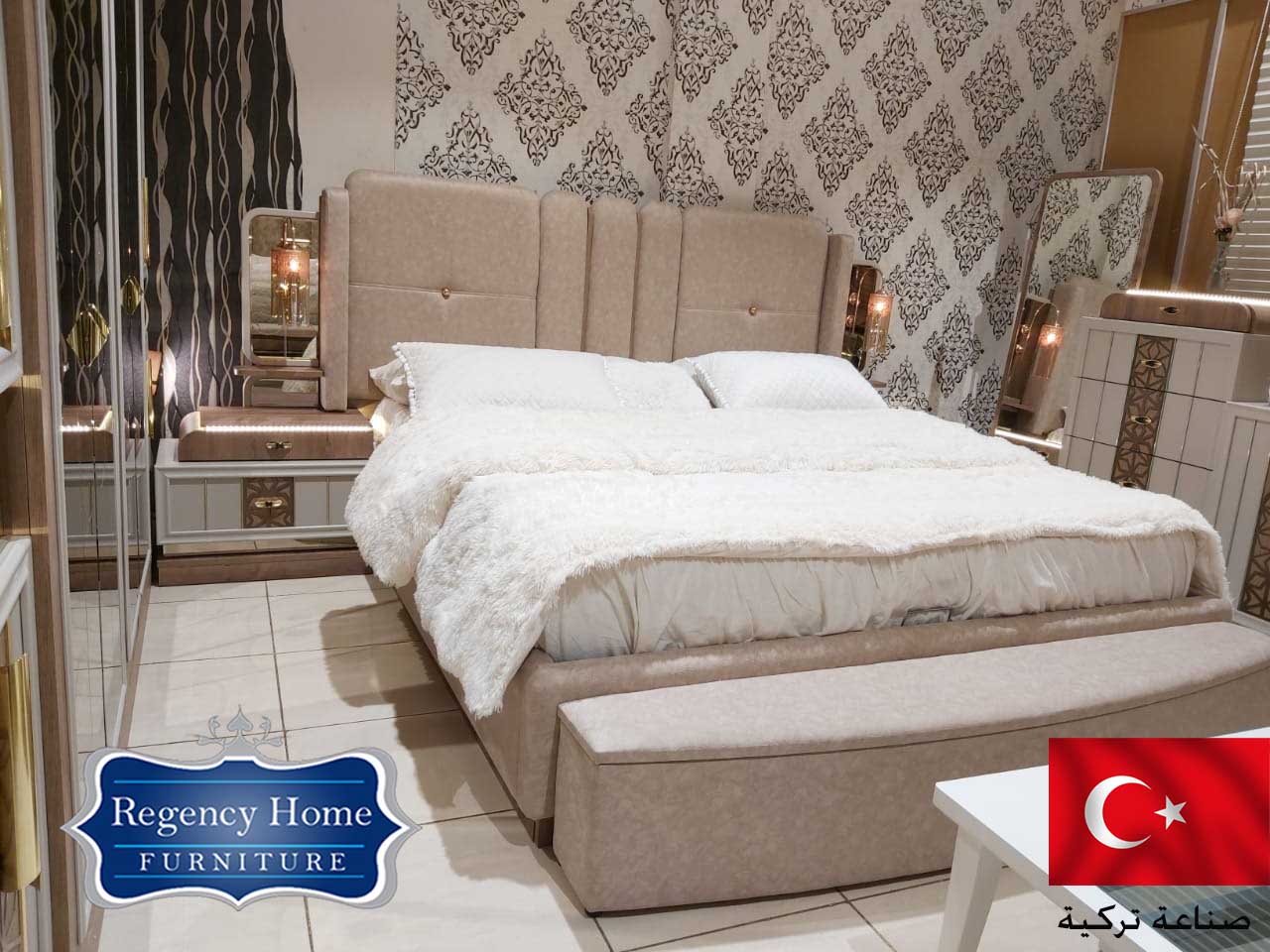 غرفة نوم تركية بتصميم راقي معروض (للبيع) في الرياض السعودية اعلان