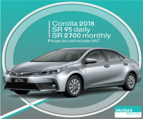 Toyota Corolla 2018 for rent - Free Delivery for monthly rental