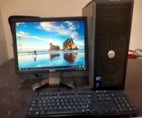 جهاز كمبيوتر مكتبي ديل مع شاشة وكيبورد للبيع