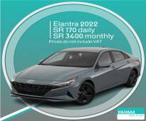 Hyundai Elantra 2022 for rent Dammam- Free Delivery for monthly rental