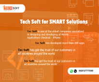 Tech Soft for SMART Solutions | mobile application development | website design | designing and developing of Mobile App