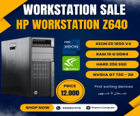 جهاز HP WORKSTATION Z640 V4 برسيسور XEON 1650 V4 كاش 15 ميجا رام 16 بفيجا NVIDIA GT 730