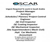 Urgent Required To work in Saudi Arabia