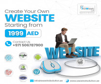 Launch your business online presence with our website packages starting at just 1999 AED!