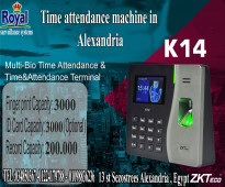 اجهزة حضور وانصراف يعمل بالبصمه والكارت والباسورد في اسكندرية ZKTECO K14   تعمل حتي 3000 بصمة اصبع و 3000 كارت عدد الحر