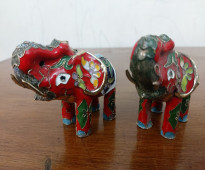 An old cloisonné elephant in good condition